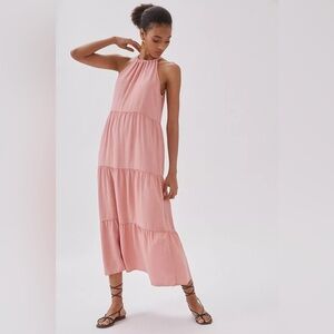 Cloth & Stone Anthropologie (NWT) Tiered Halter flowy maxi dress